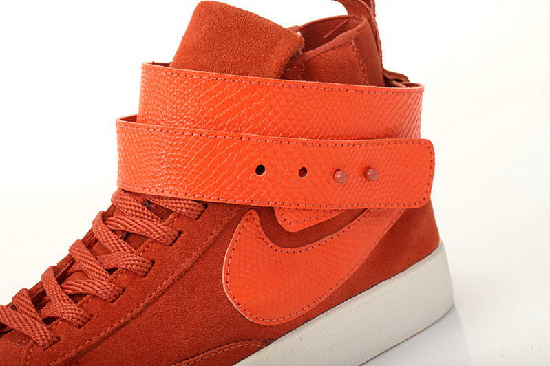 Nike Blazer eleve autocollant chaussures des femmes d Orange (2)